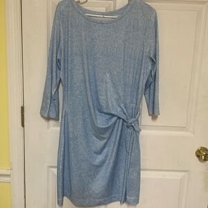 Vineyard Vines side tie dress in Sankaty Jake Blue